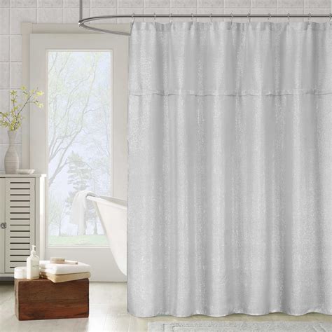 silver metallic fabric shower curtain|silver shower curtains for bathroom.